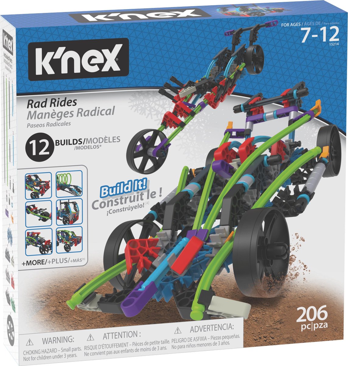 K'NEX K&apos;NEX bouwset Stoere Auto&apos;s jongens 22,9 x 5,1 cm 206 stukjes