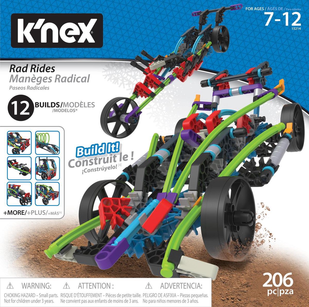 K'NEX K&apos;NEX bouwset Stoere Auto&apos;s jongens 22,9 x 5,1 cm 206 stukjes