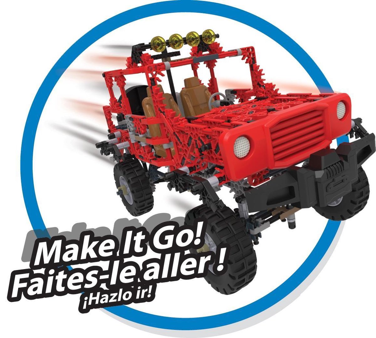 K'NEX K'NEX bouwset Jeep jongens 40,6 x 30,5 cm 682 stukjes - Rood