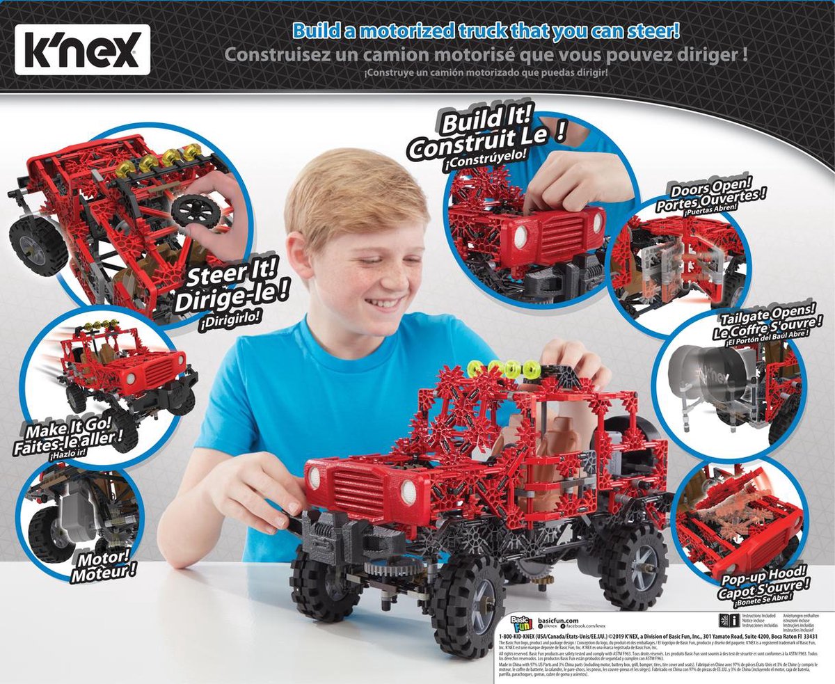 K'NEX K'NEX bouwset Jeep jongens 40,6 x 30,5 cm 682 stukjes - Rood