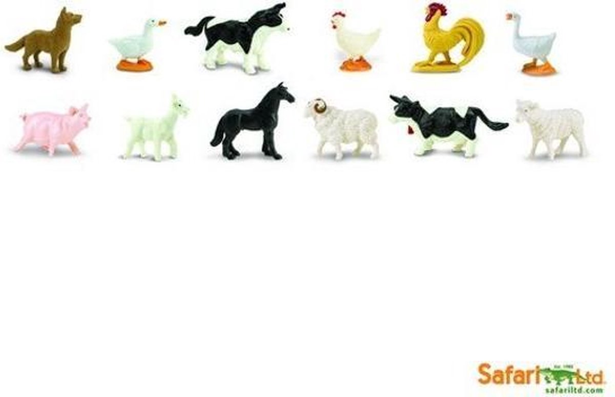 Safari speelfigurenset Farm junior 12 delig