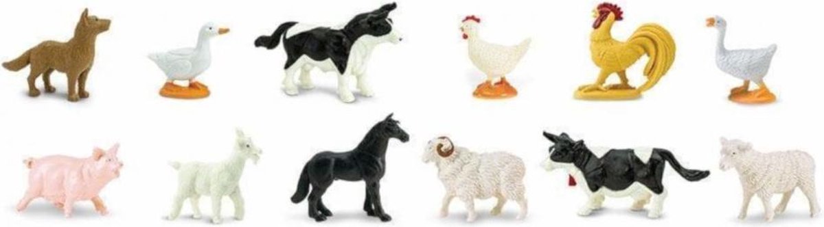 Safari speelfigurenset Farm junior 12 delig