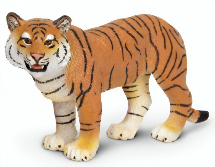 Safari speeldier tijger welp junior 14 x 7,5 cm roestbruin