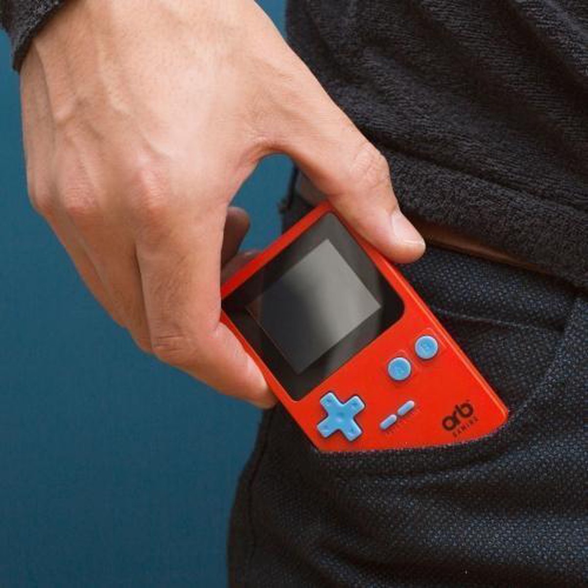 ORB spelcomputer Retro Handheld Console junior 10 cm - Rood