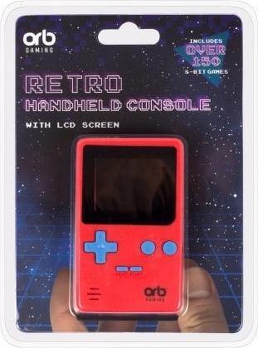 ORB spelcomputer Retro Handheld Console junior 10 cm - Rood