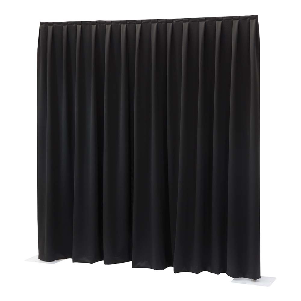 Showtec P&D Curtain Dimout 300x300 Pipe & Drape geplooid gordijn zwart