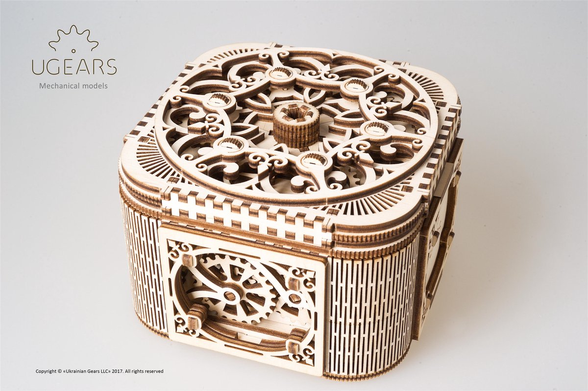 Ugears Houten Modelbouw Schatkist - Bruin