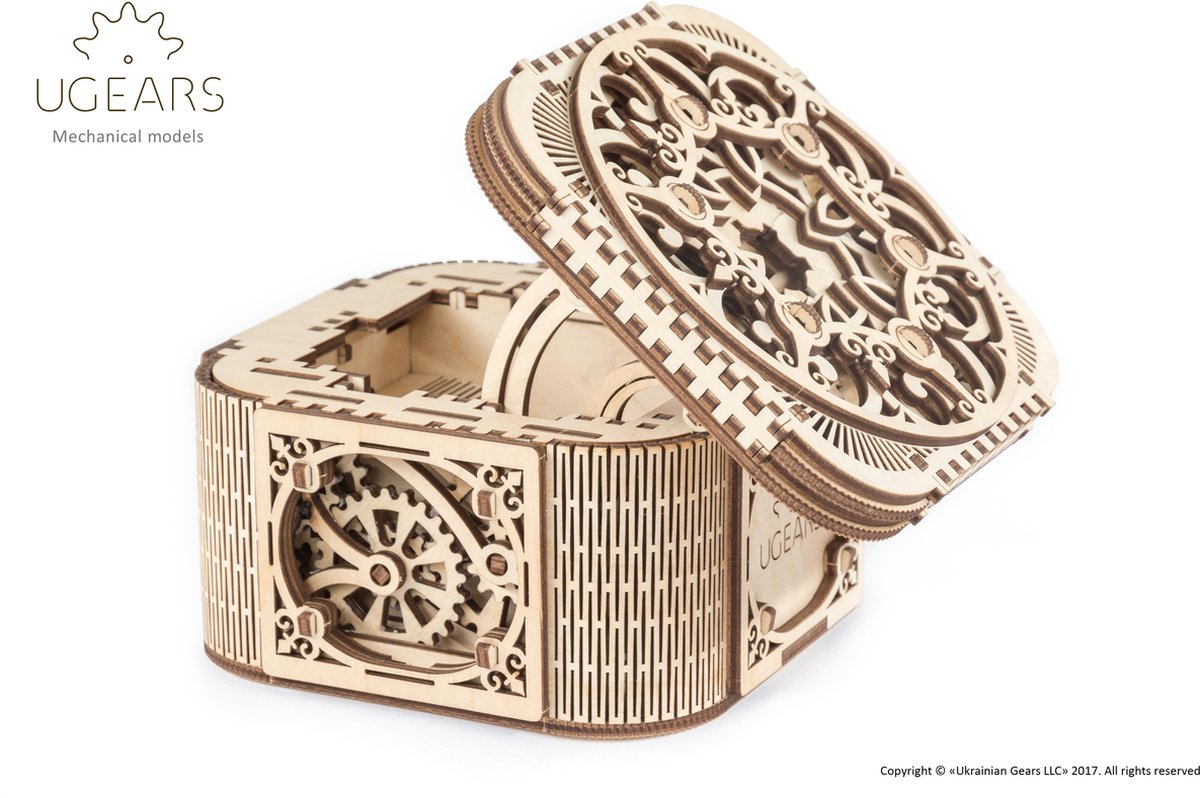 Ugears Houten Modelbouw Schatkist - Bruin