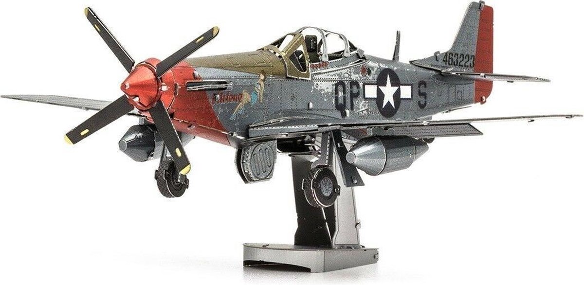 Metal Earth modelbouwset P 51D Mustang staal zilver 2 delig - Silver