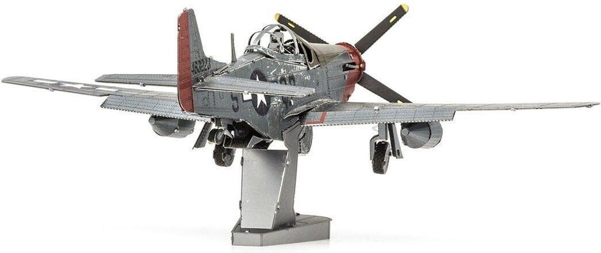 Metal Earth modelbouwset P 51D Mustang staal zilver 2 delig - Silver