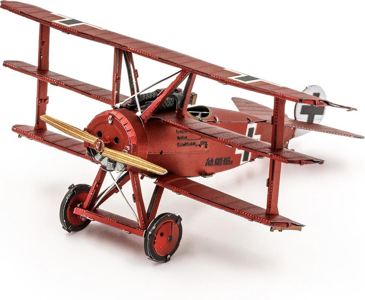 Metal Earth modelbouwset Fokker Red Baron Triplane - Rood