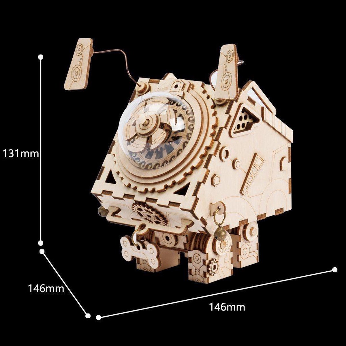 Robotime modelbouw Seymour AM480 hout 14,6 cm blank - Bruin