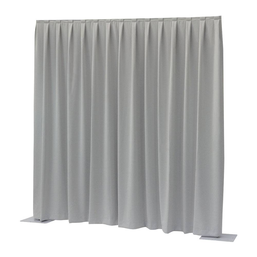 Showtec P&D Curtain Dimout 300x300 Pipe & Drape geplooid gordijn lichtgrijs