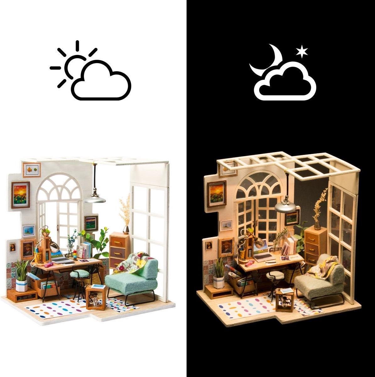 Robotime Soho Tijd DGM01 modelbouw Poppenhuis met LED licht
