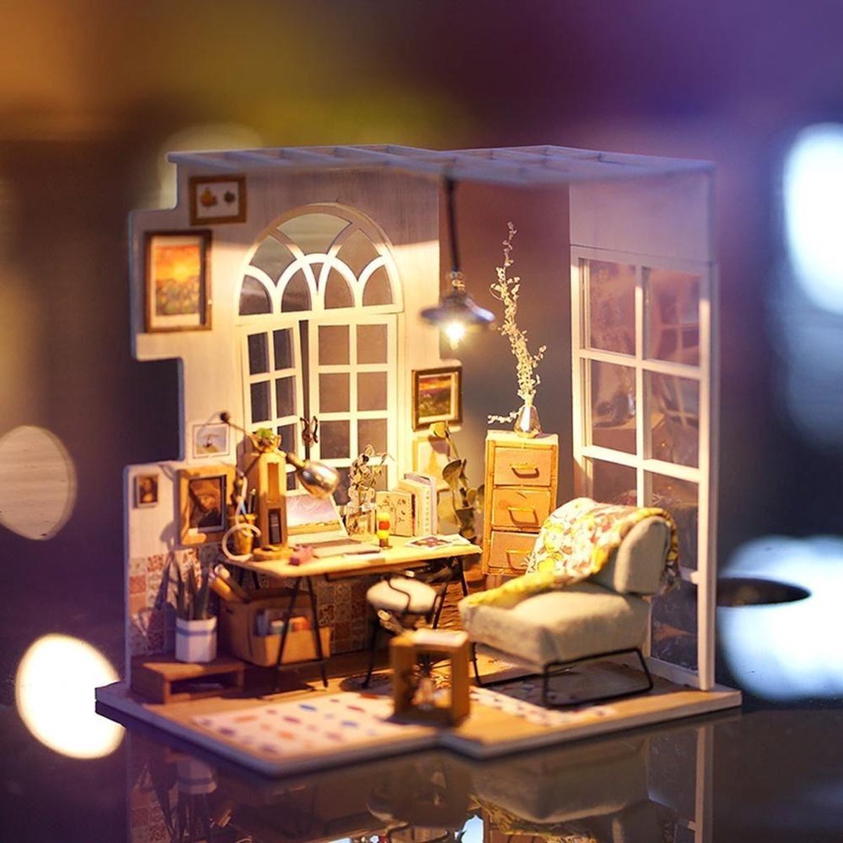 Robotime Soho Tijd DGM01 modelbouw Poppenhuis met LED licht