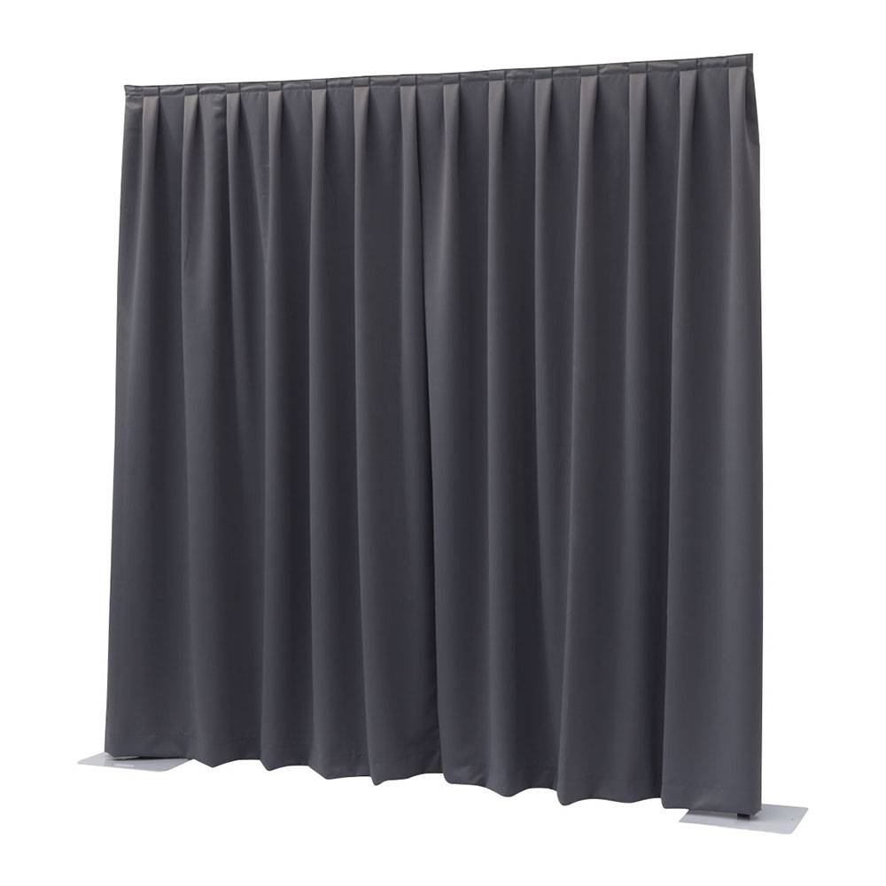 Showtec P&D Curtain Dimout 300x300 Pipe & Drape geplooid gordijn donkergrijs