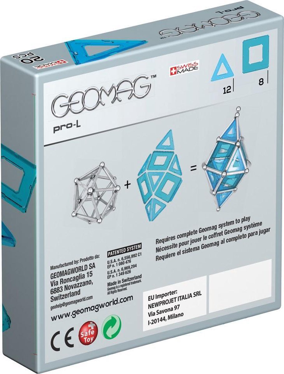 Geomag Pro L Pocket Panels 20 delig - Blauw