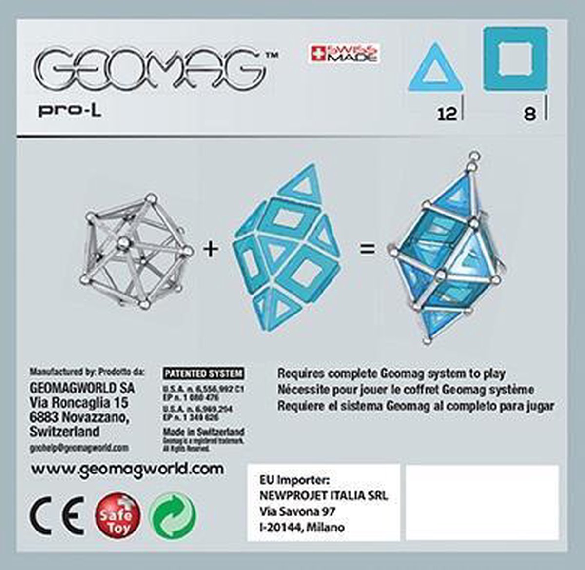 Geomag Pro L Pocket Panels 20 delig - Blauw