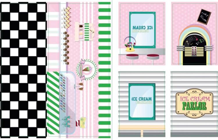 BanBao iWallz decoratiestickers Ice Cream 6 delig