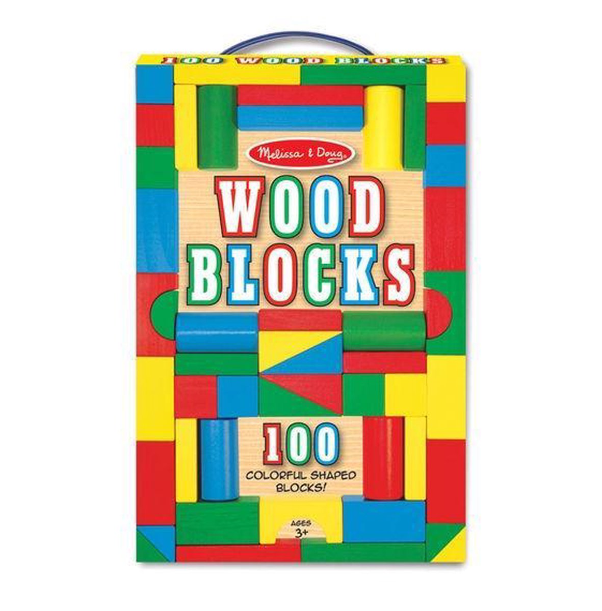 Melissa & Doug houten bouw en stapelblokken 100 stuks