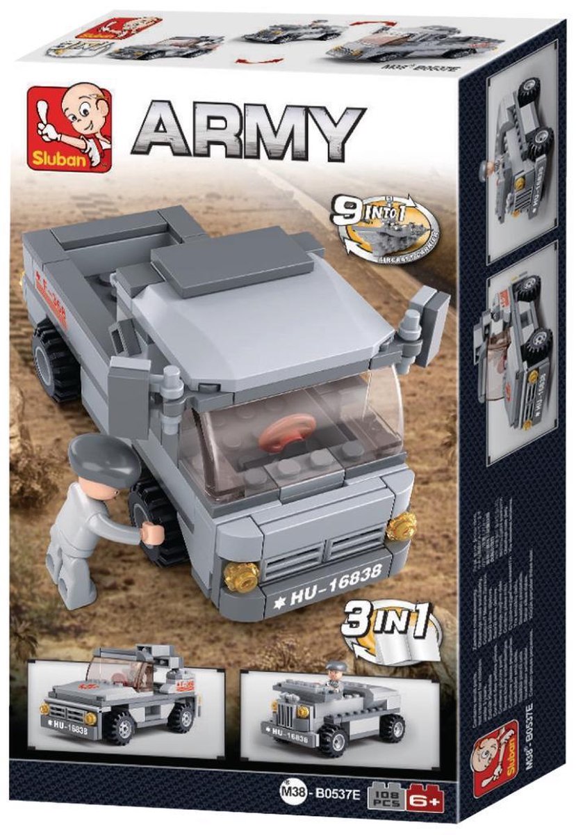 Sluban Army: troepentransporter 3 in 1 (M38 B0537E) - Groen