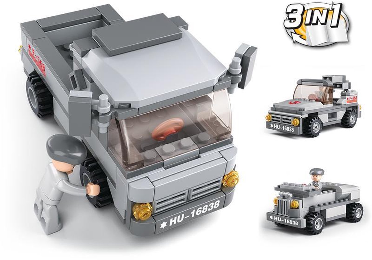 Sluban Army: troepentransporter 3 in 1 (M38 B0537E) - Groen