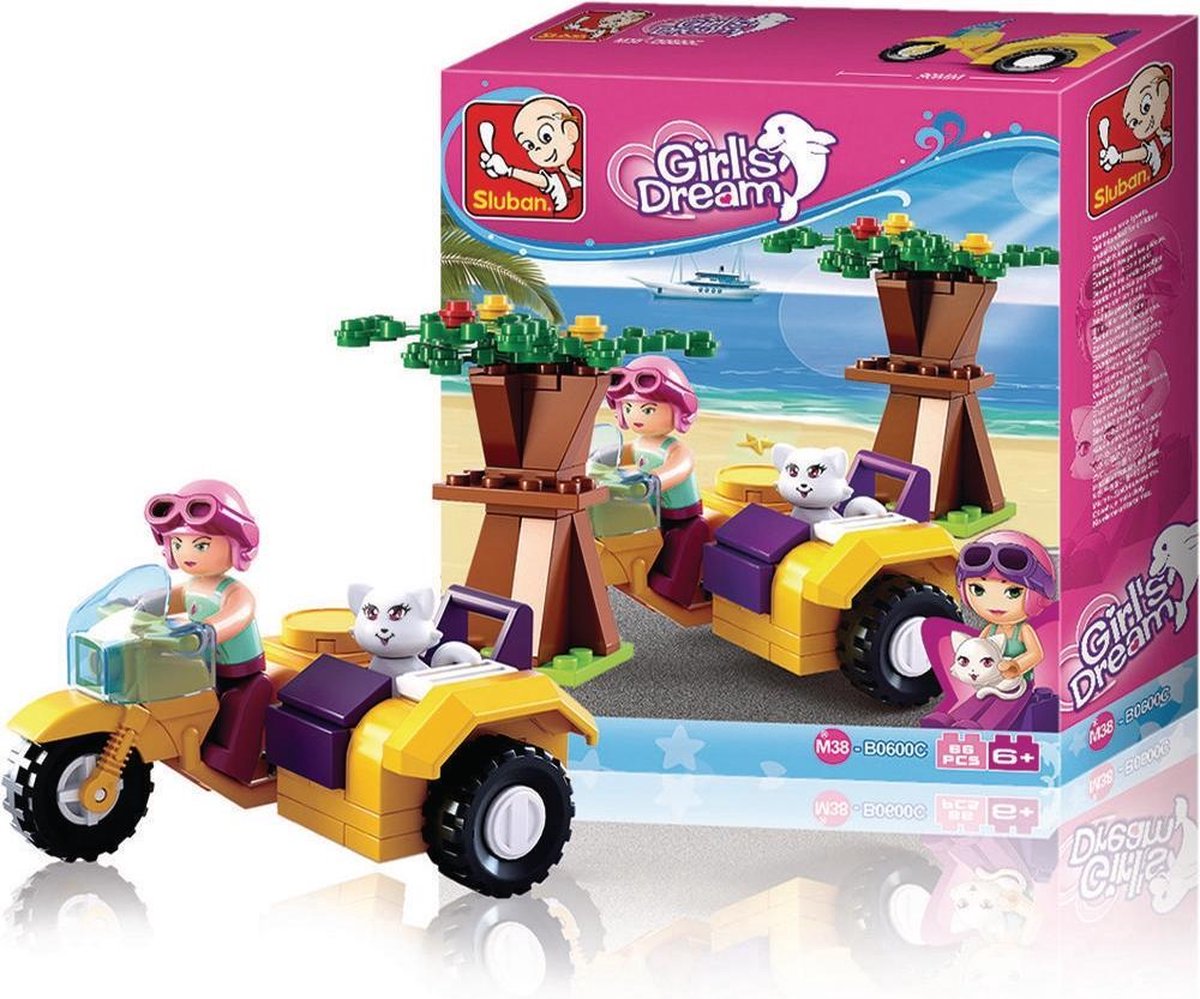 Sluban Girl&apos;s Dream: Zijspanmotor (M38 B0600C) - Geel