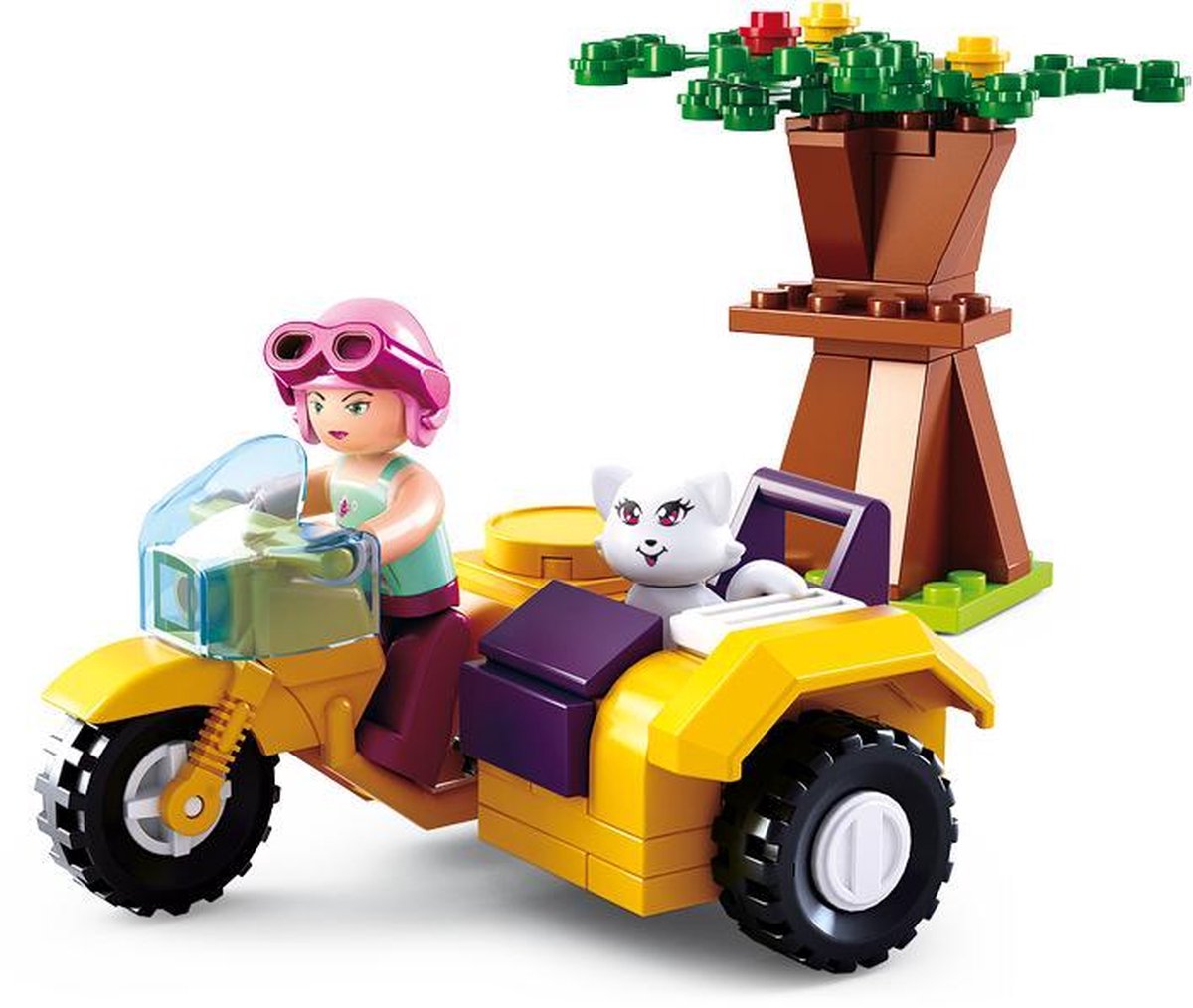 Sluban Girl&apos;s Dream: Zijspanmotor (M38 B0600C) - Geel