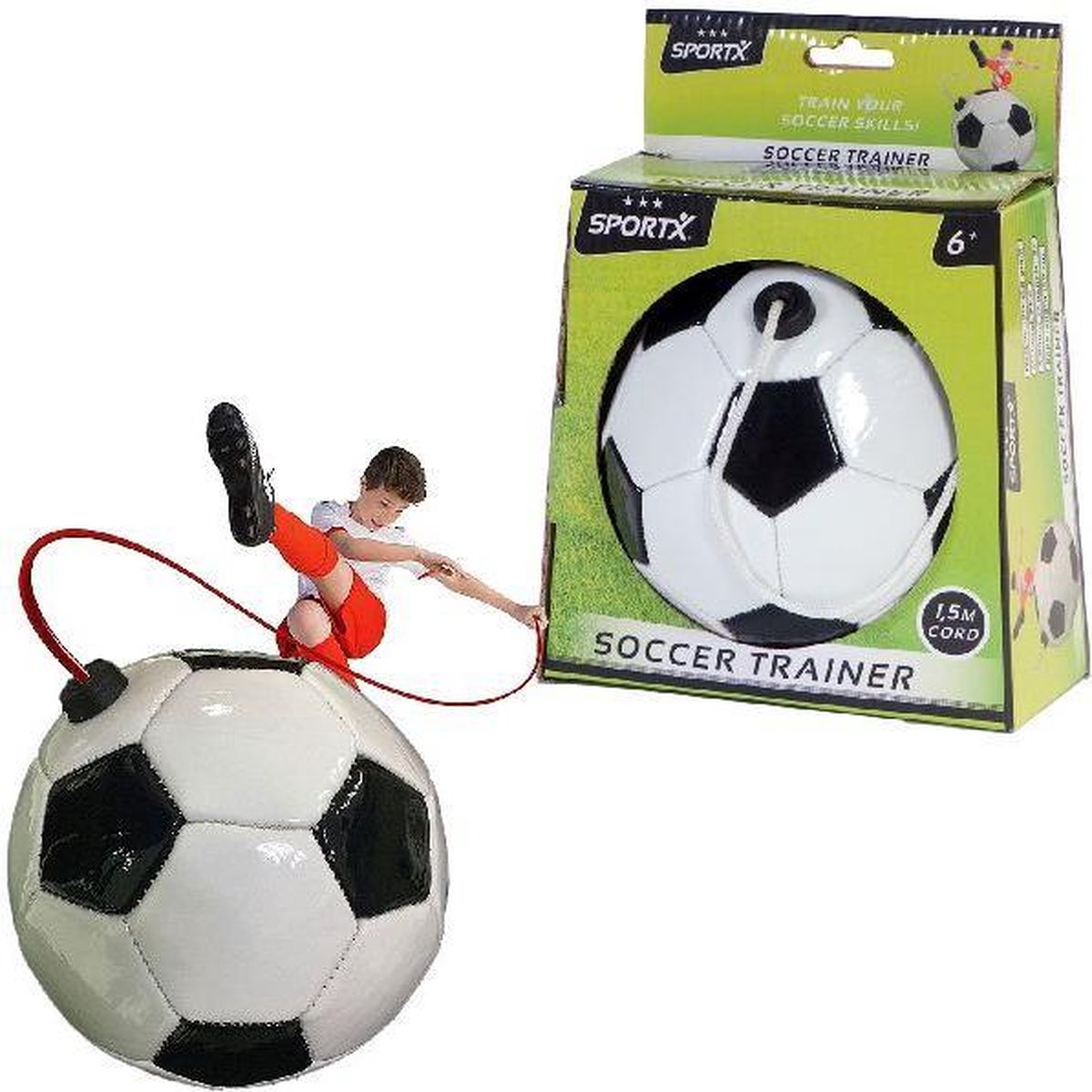 Sportx voetbalvaardigheidstrainer/zwart - Wit