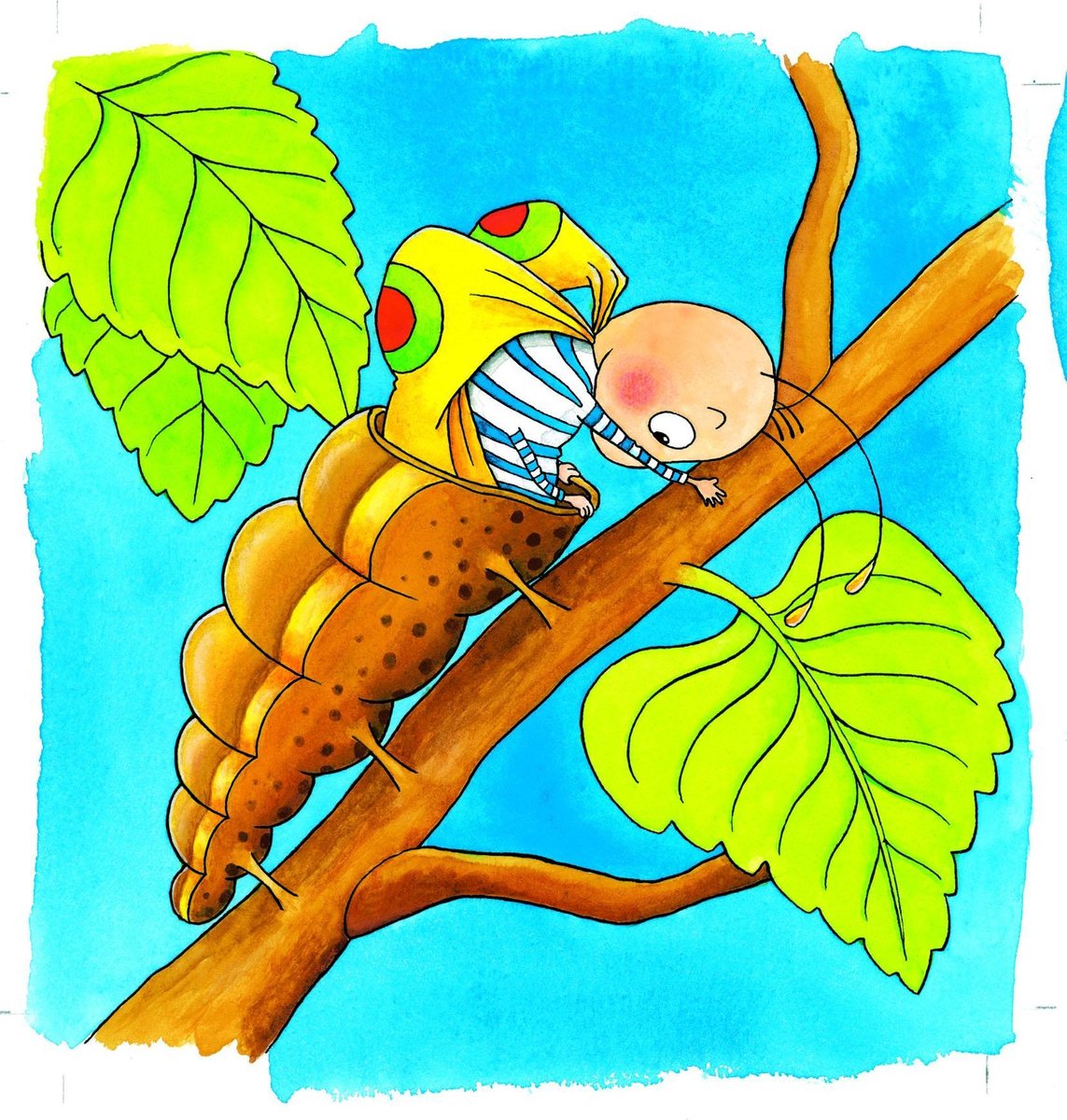 Goki vormenpuzzel 4 lagen Vlinder junior hout 44 stukjes - Bruin