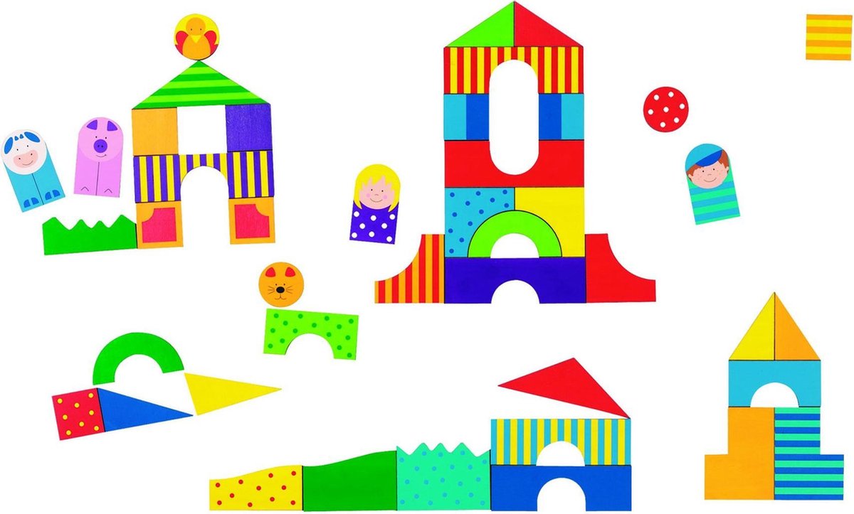 Goki vormenpuzzel Boerderij junior hout 43 stukjes