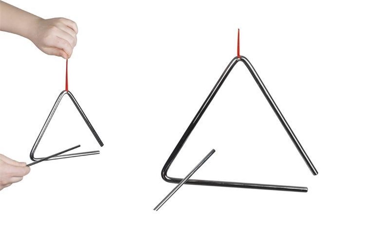 Goki Metalen Triangel 16 cm - Zwart