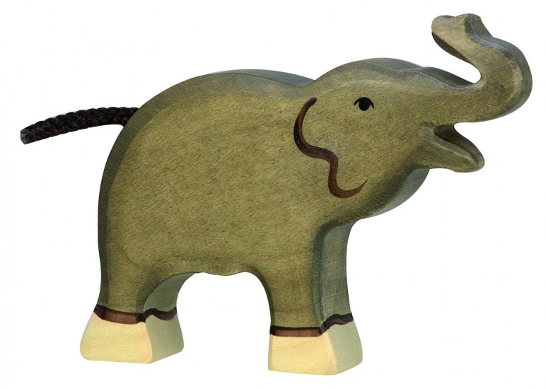 Holztiger Houten Babyolifant - Grijs