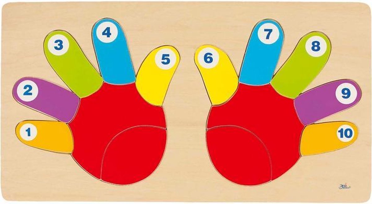 Goki Puzzel Vingers Tellen 14 Delig