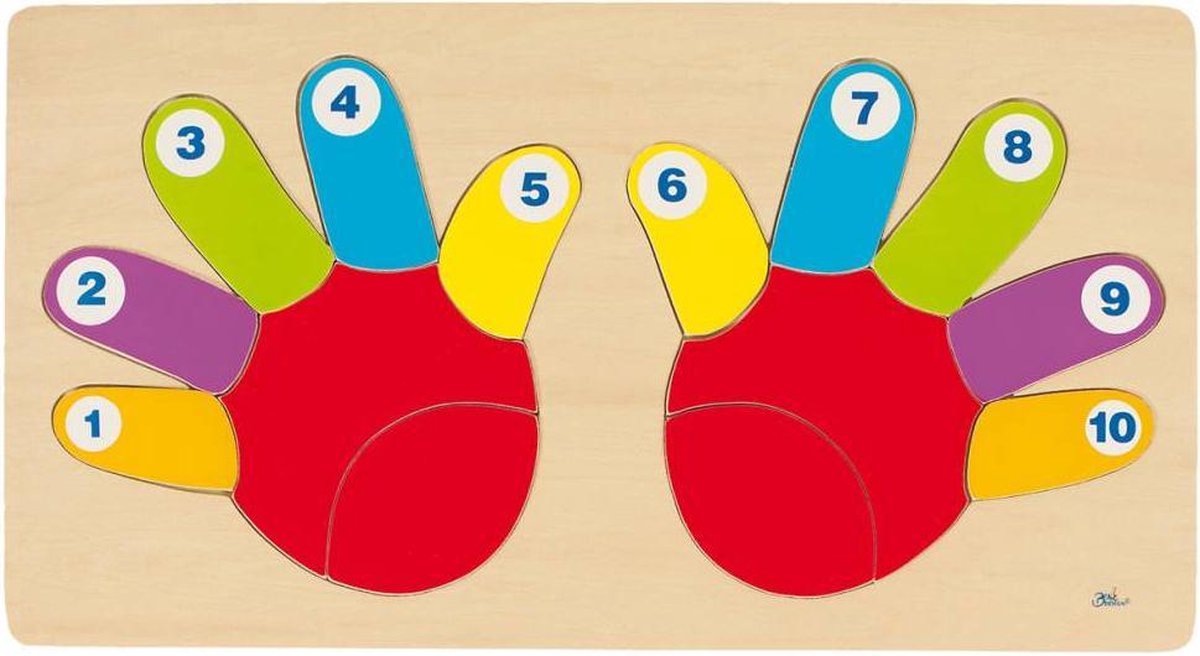 Goki Puzzel Vingers Tellen 14 Delig