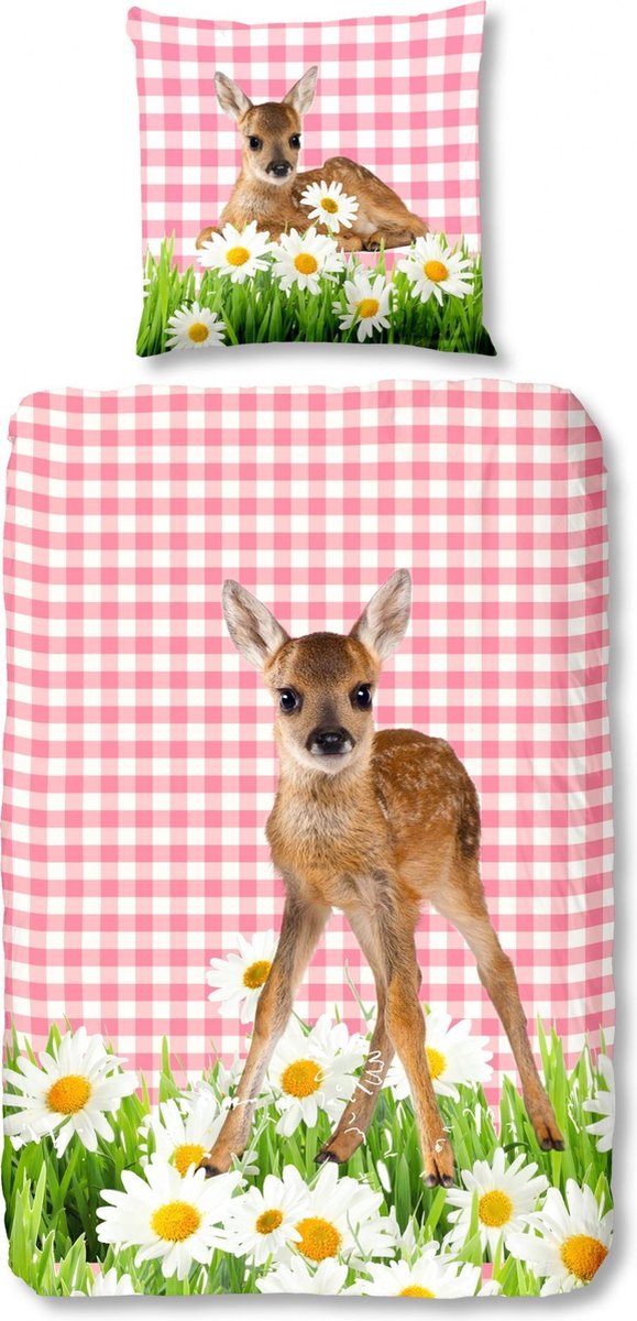 Good Morning dekbedovertrek Bambi 140 x 200/220 cm - Roze