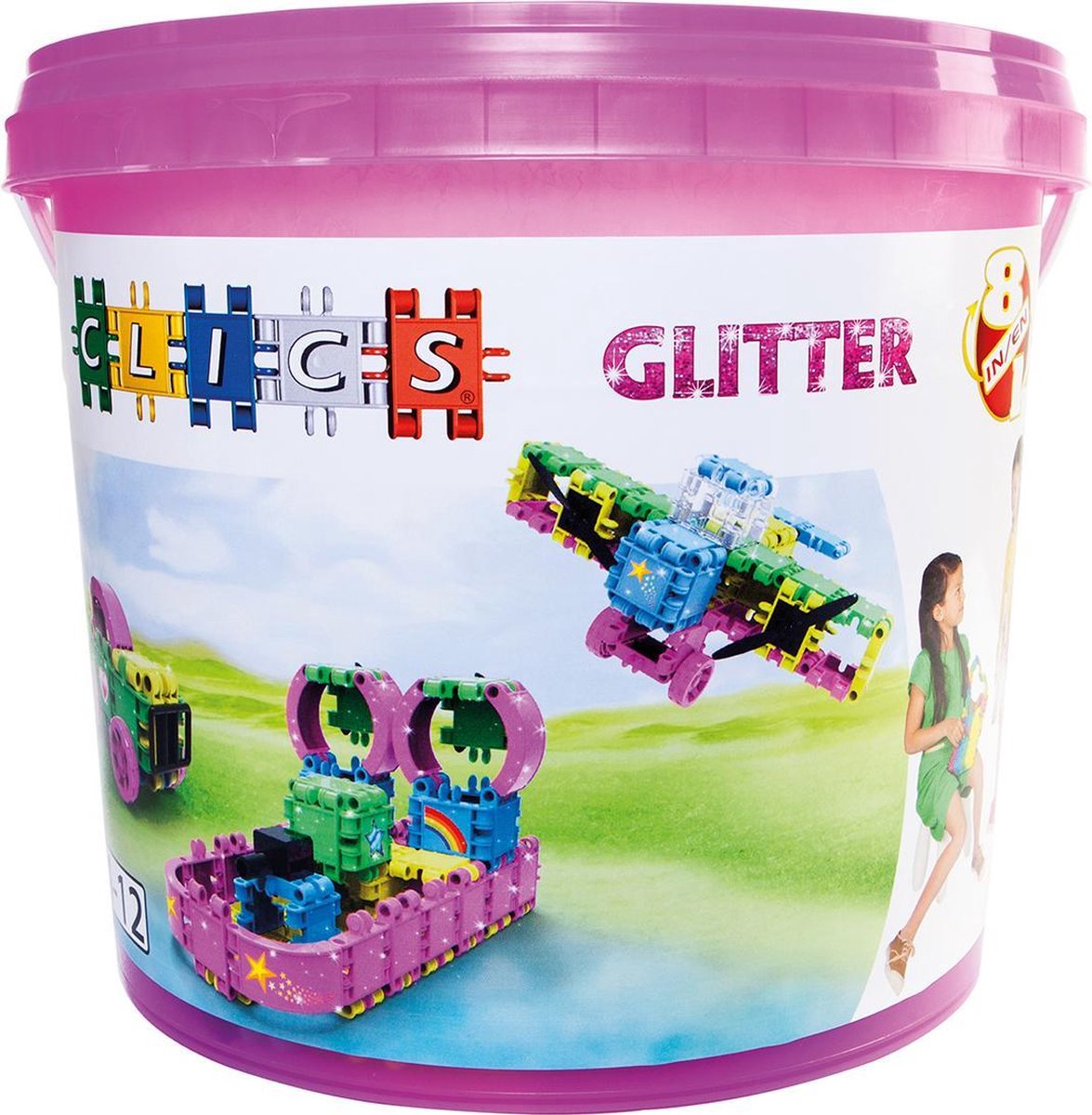 Clics Bucket 8 in 1 Glitter