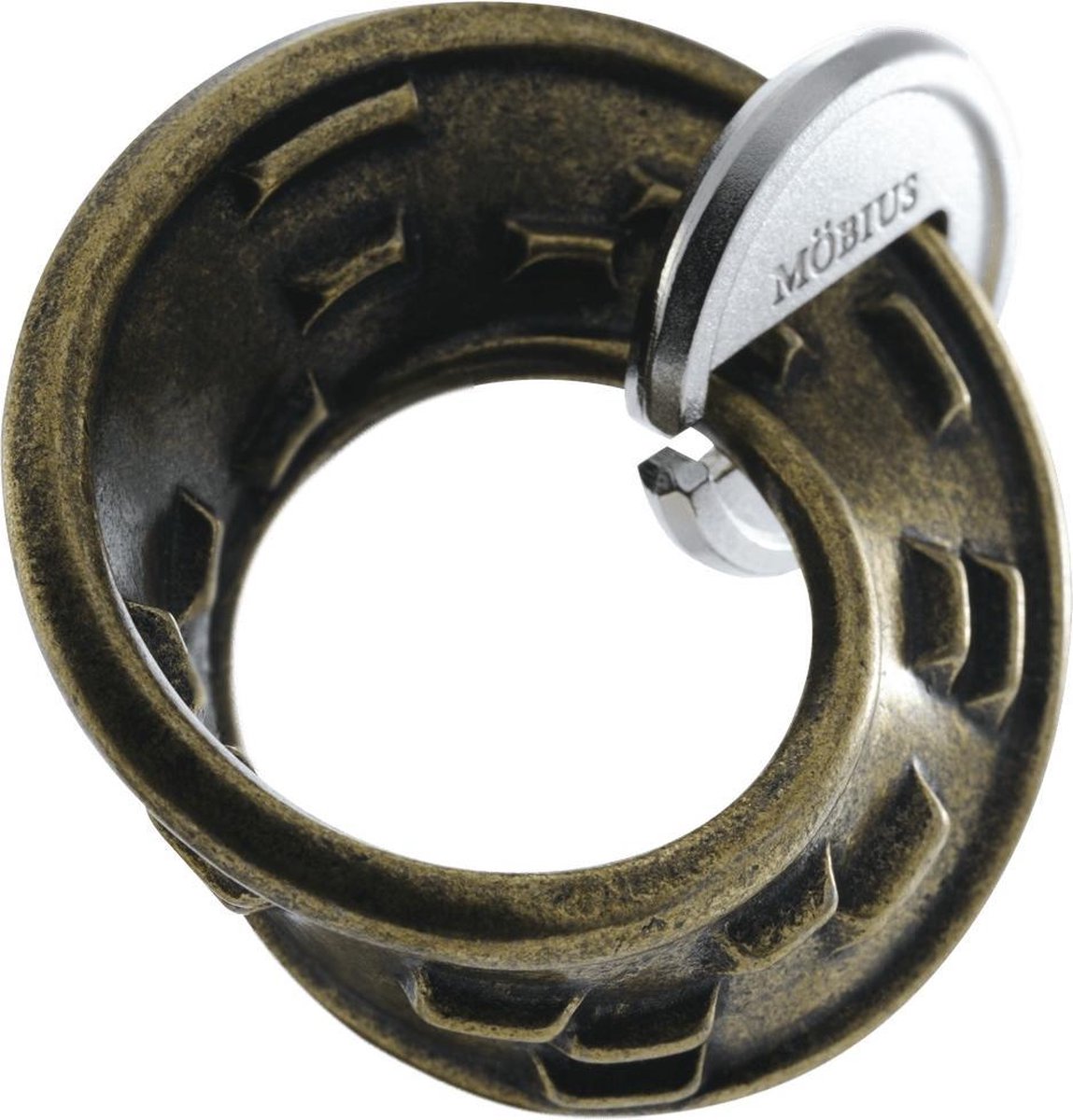 Huzzle breinbreker Cast Mobius 11,8 cm staal brons - Bruin