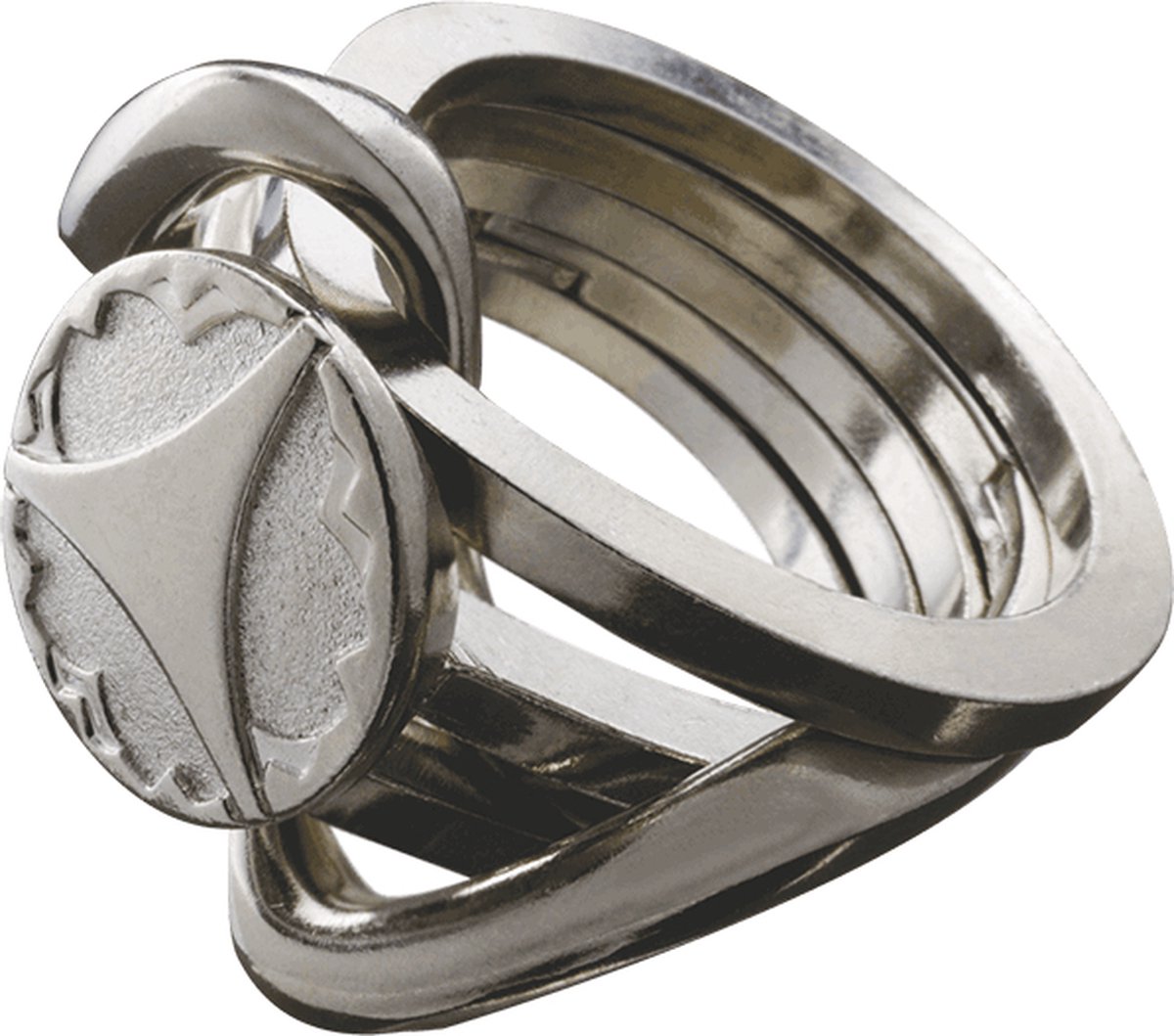 Huzzle breinbreker Cast Ring II 11,8 cm staal zilver - Silver