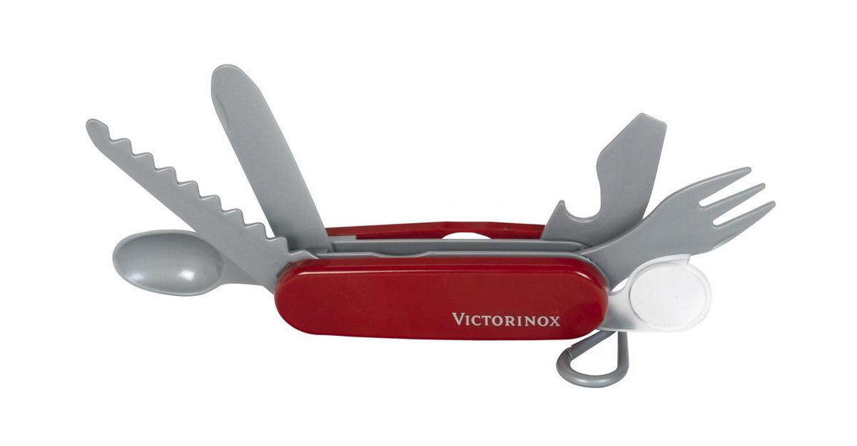 Klein Victorinox Zwitsers speelgoedzakmes 6 functies - Rood