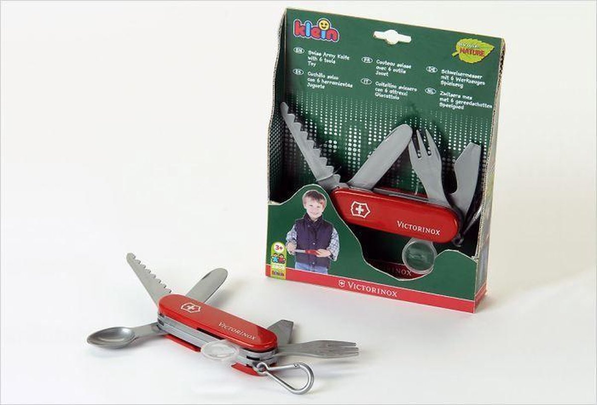 Klein Victorinox Zwitsers speelgoedzakmes 6 functies - Rood