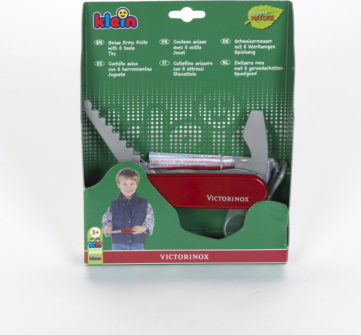 Klein Victorinox Zwitsers speelgoedzakmes 6 functies - Rood
