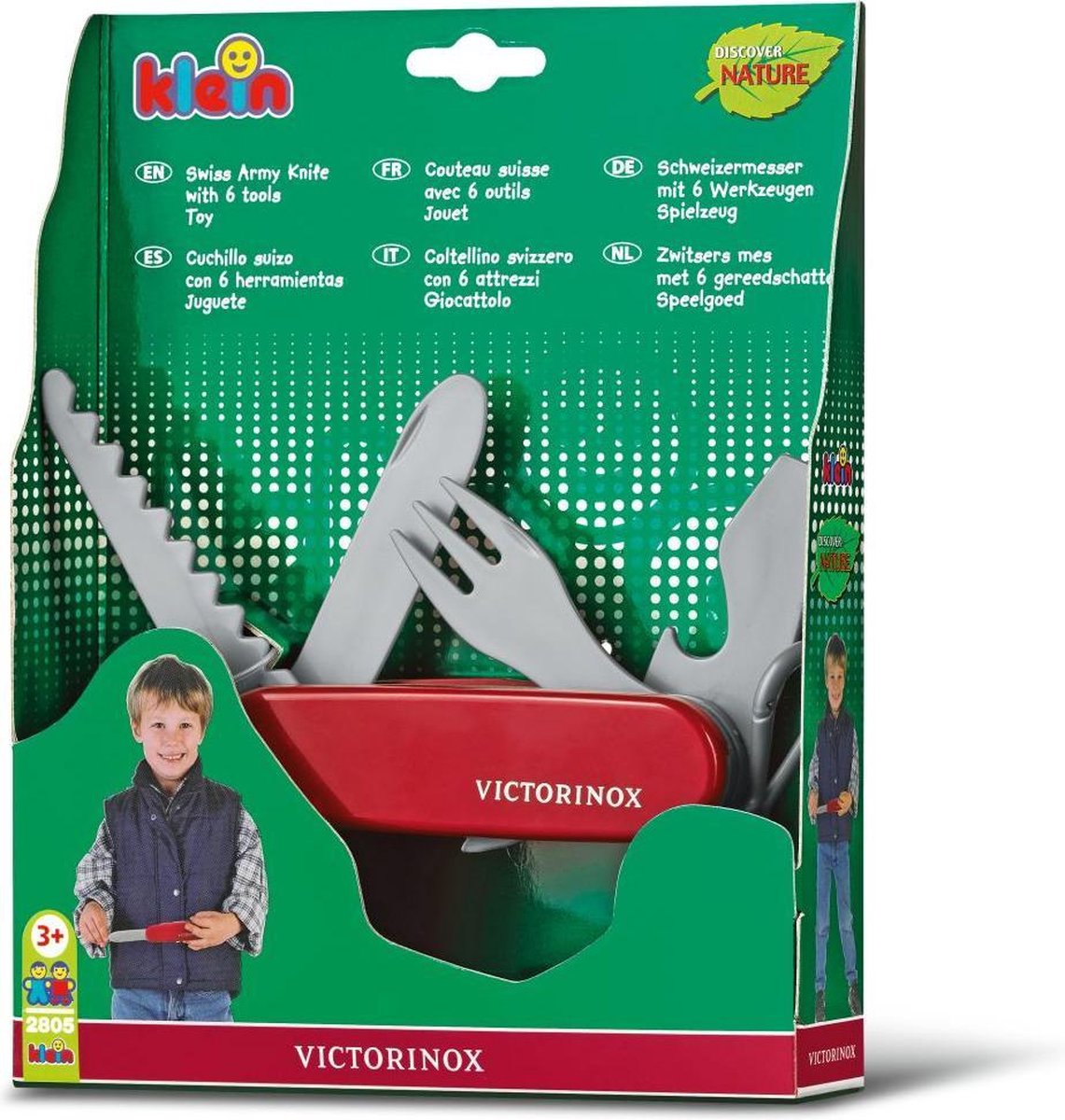 Klein Victorinox Zwitsers speelgoedzakmes 6 functies - Rood