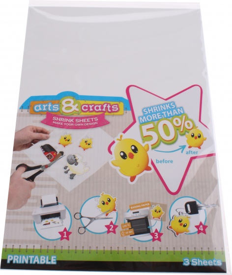 Toi-Toys Toi Toys krimppapier printbaar 3 vellen - Wit