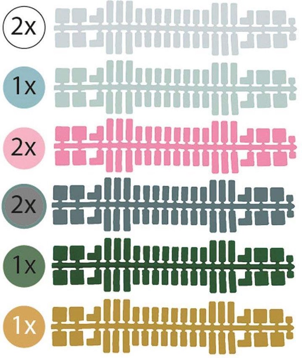Ministeck uitbreidingsset kleurenstrips 9 delig 31665