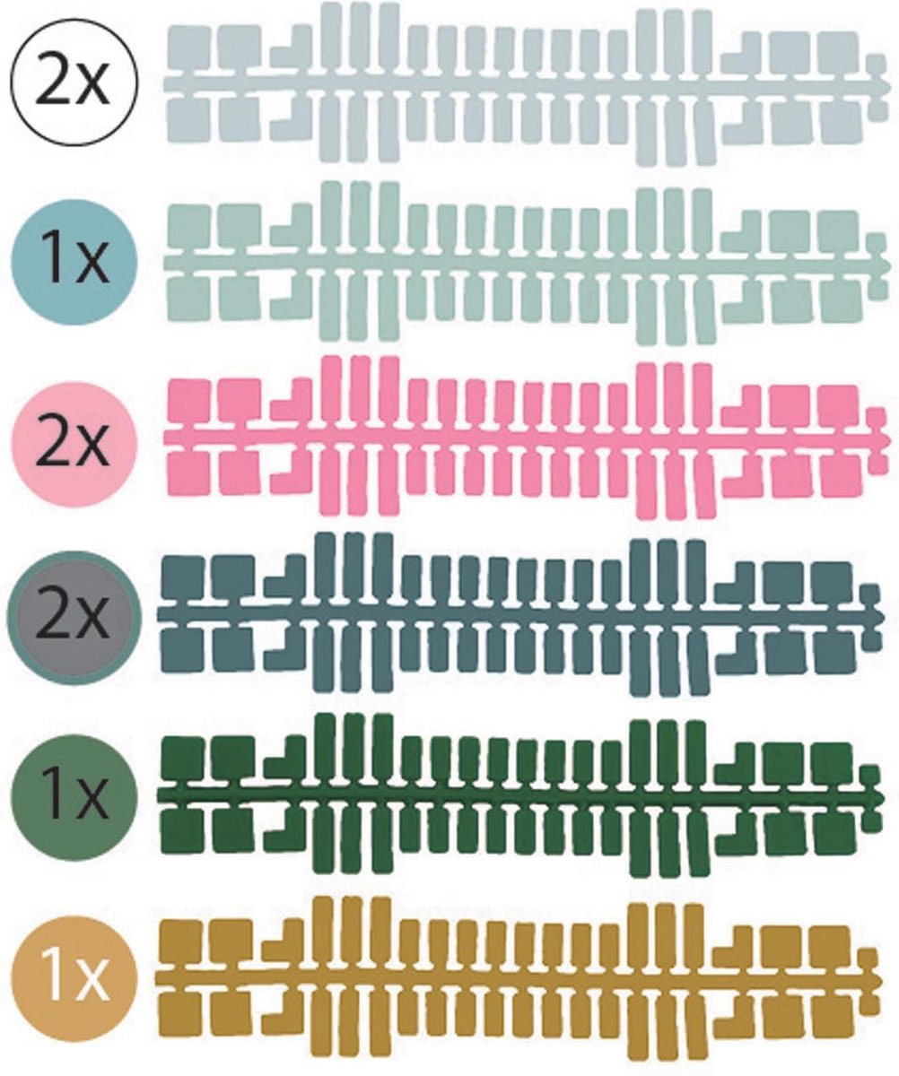 Ministeck uitbreidingsset kleurenstrips 9 delig 31665