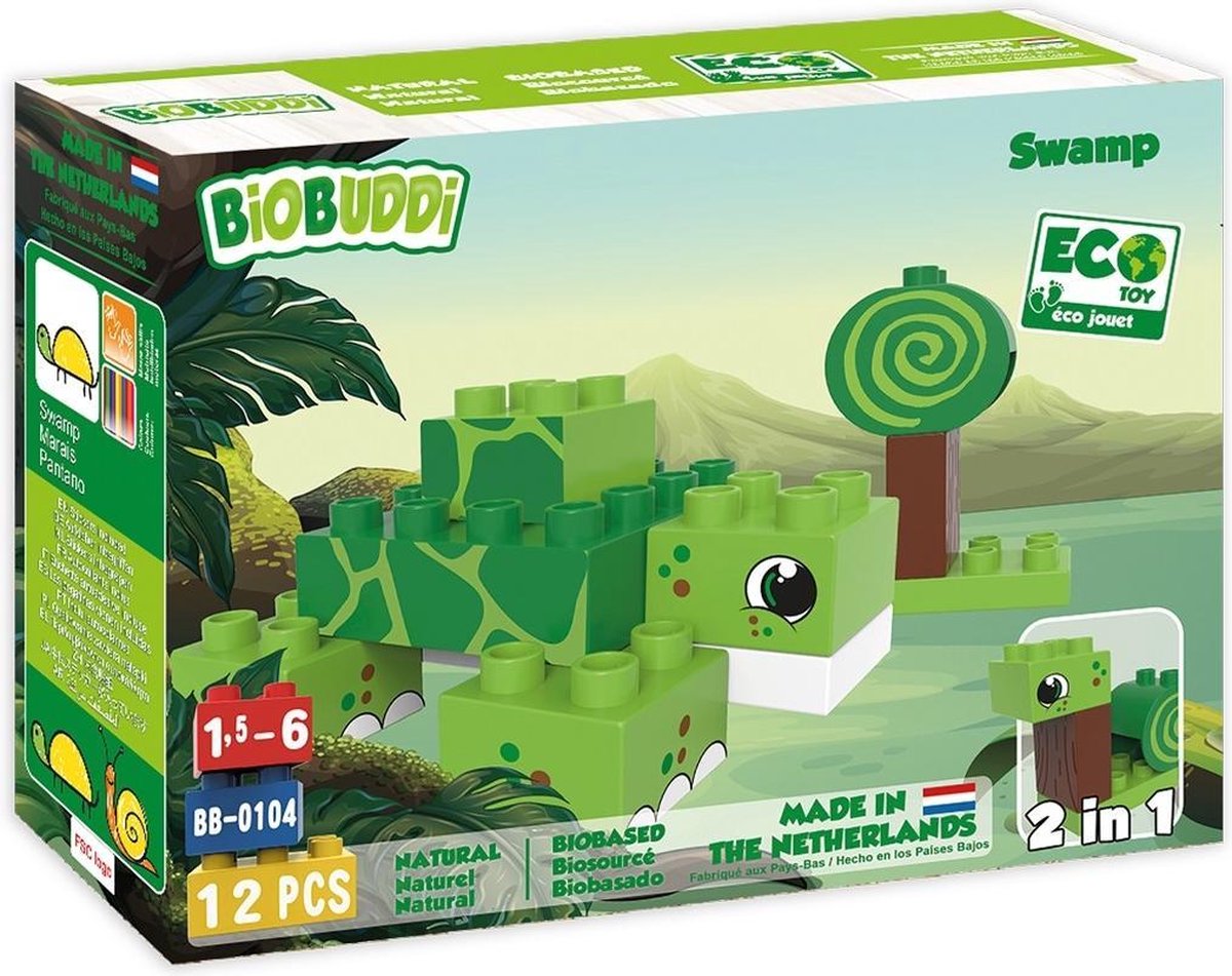 BiOBUDDi bouwpakket Wildlife Swamp 12 delig (BB 0104) - Groen