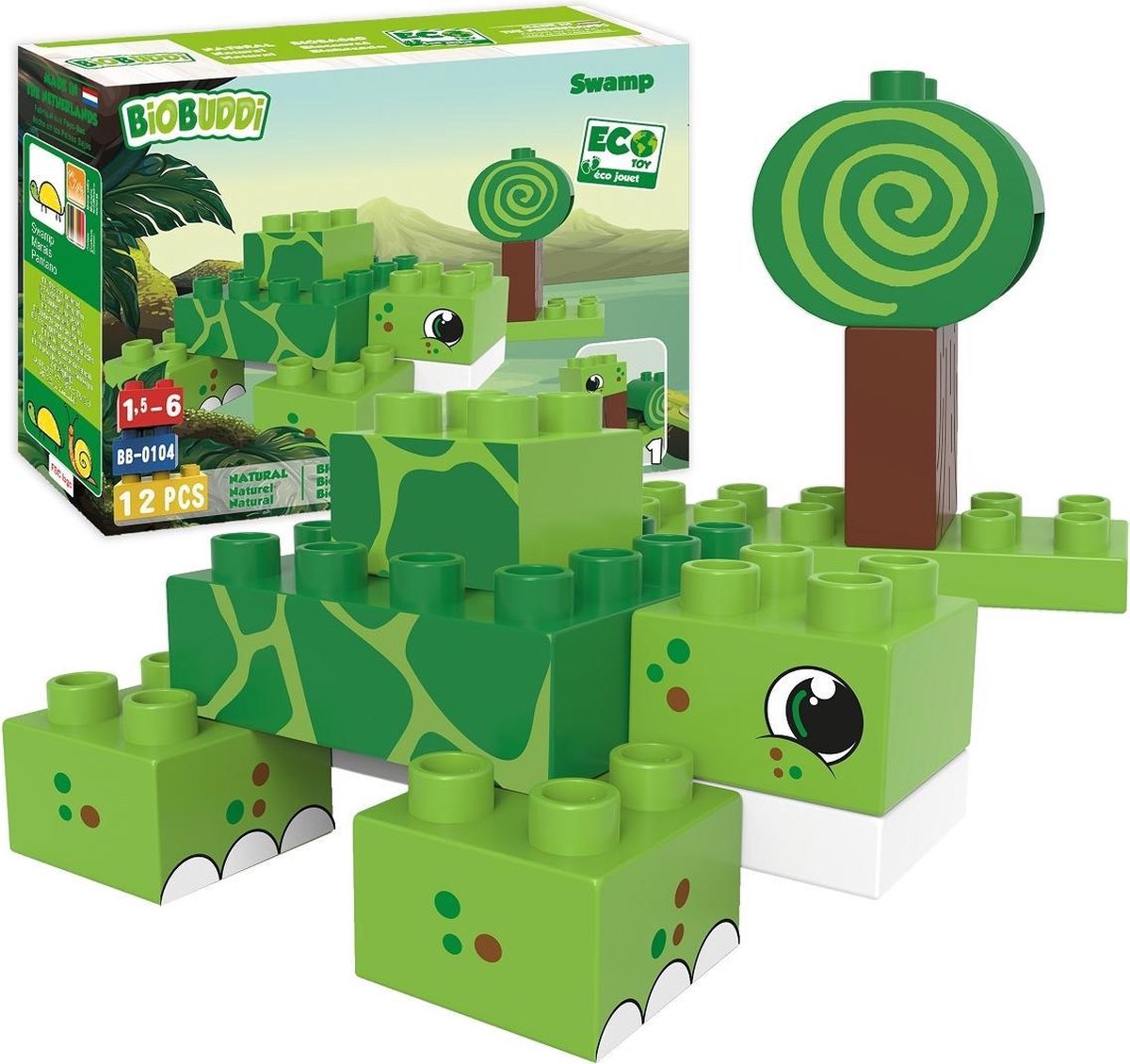 BiOBUDDi bouwpakket Wildlife Swamp 12 delig (BB 0104) - Groen