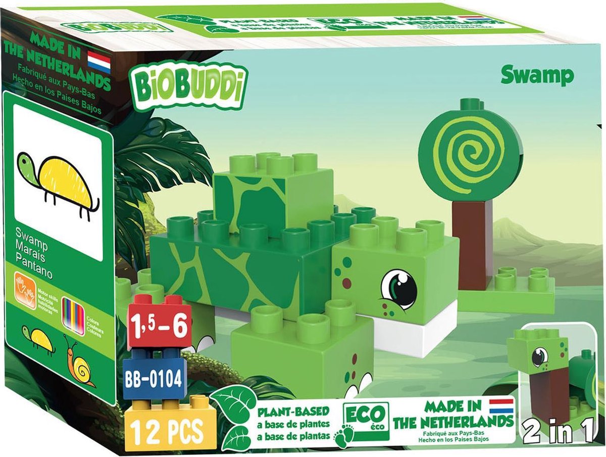 BiOBUDDi bouwpakket Wildlife Swamp 12 delig (BB 0104) - Groen