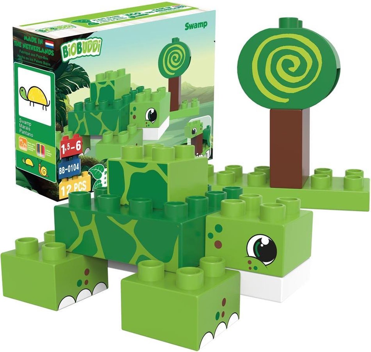 BiOBUDDi bouwpakket Wildlife Swamp 12 delig (BB 0104) - Groen